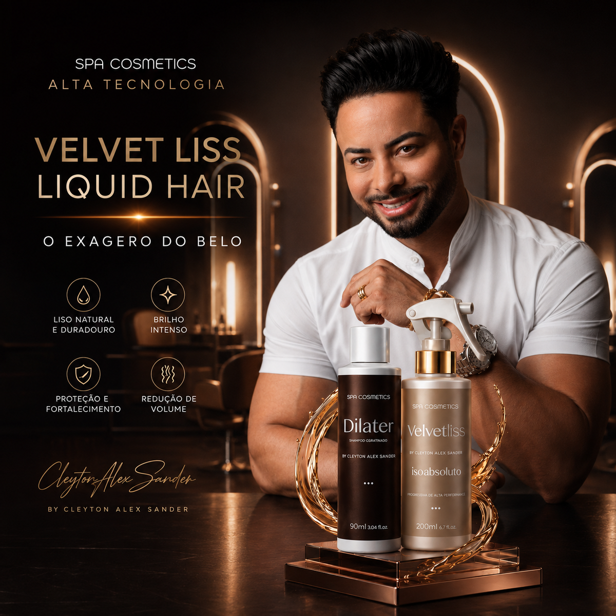 1 litro Velvet + 2 Dillater + ⭐️ grátis finalizador