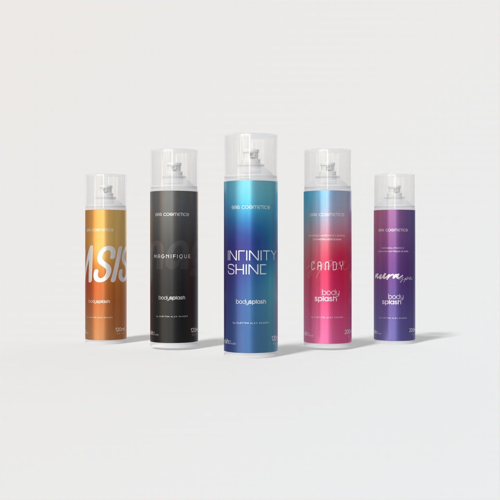 Coleções Body Splash Candy - Áurea - Infinity Shine - Oásis Árabe - Magnific Imagination - 200ml cada