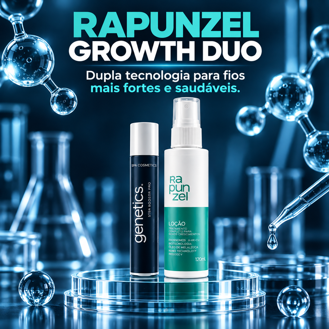 Rapunzel Growth Duo – Loção Capilar + Fatores de Crescimento