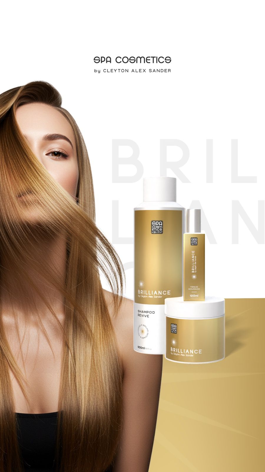 Kit Brilhance - Shampoo , Máscara & Spray