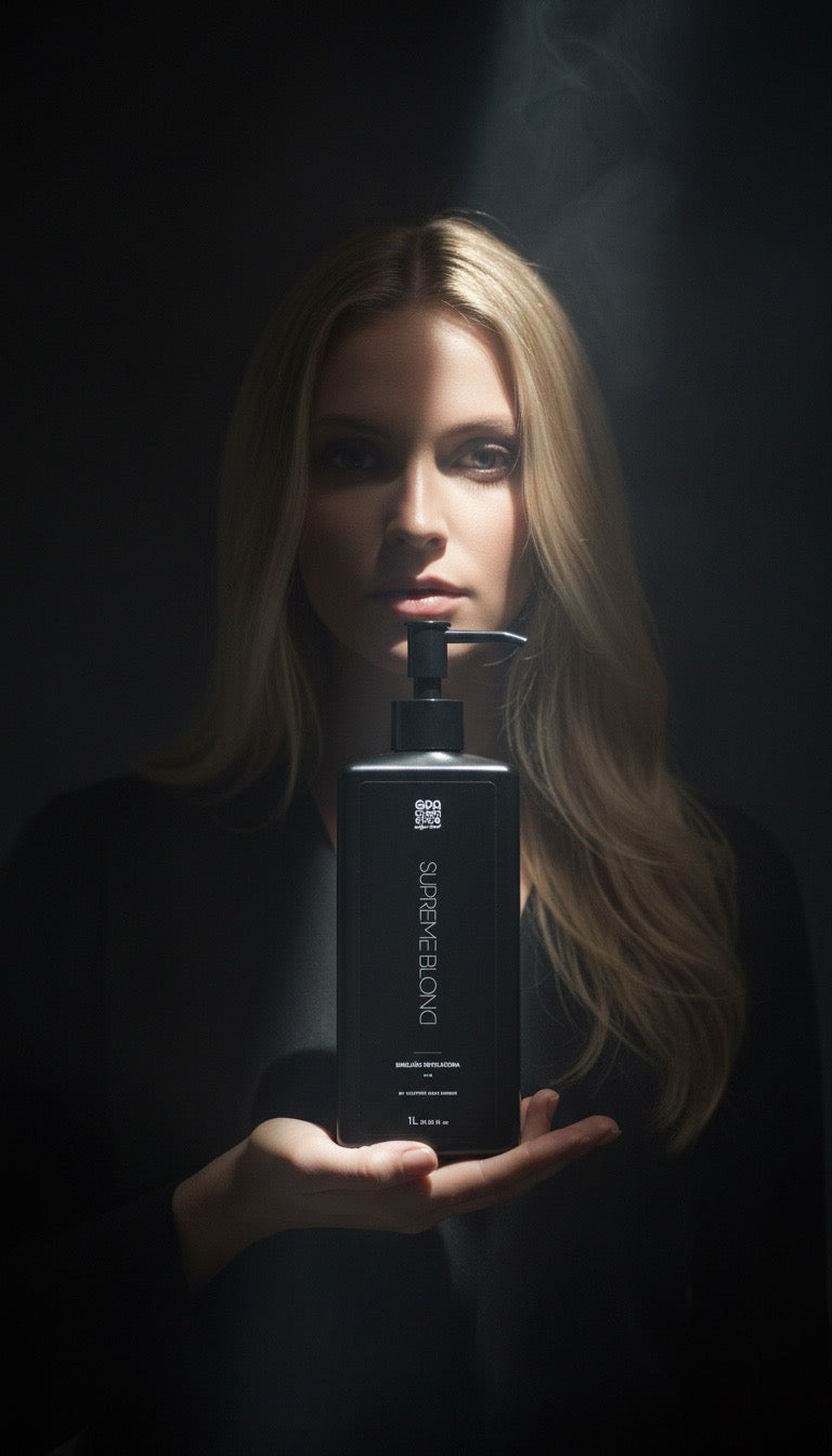 Kit Supremme BLONDER • Descolorante Branco Premium • 500 gr mais Emulsão Reveladora 900 ml ( 35 vl aproximado )