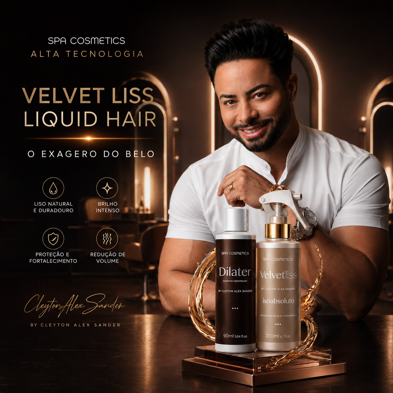 1 litro Velvet + 2 Dillater + ⭐️ grátis finalizador