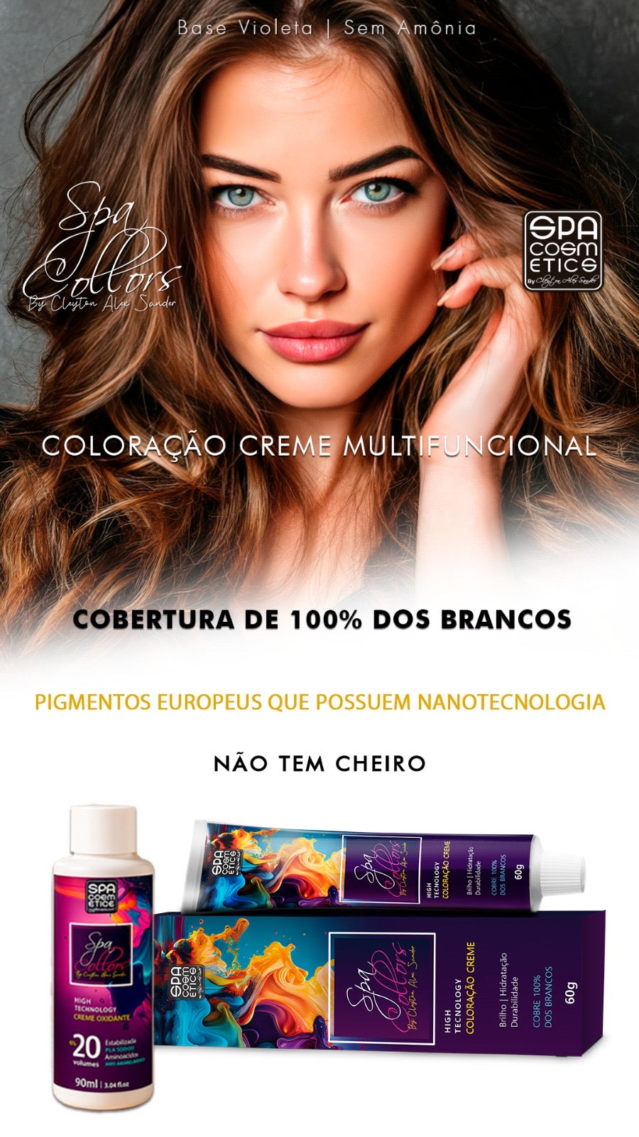 Tinta Spa Cosmetics - 60g (Escolher a cor de acordo com a descrição )
