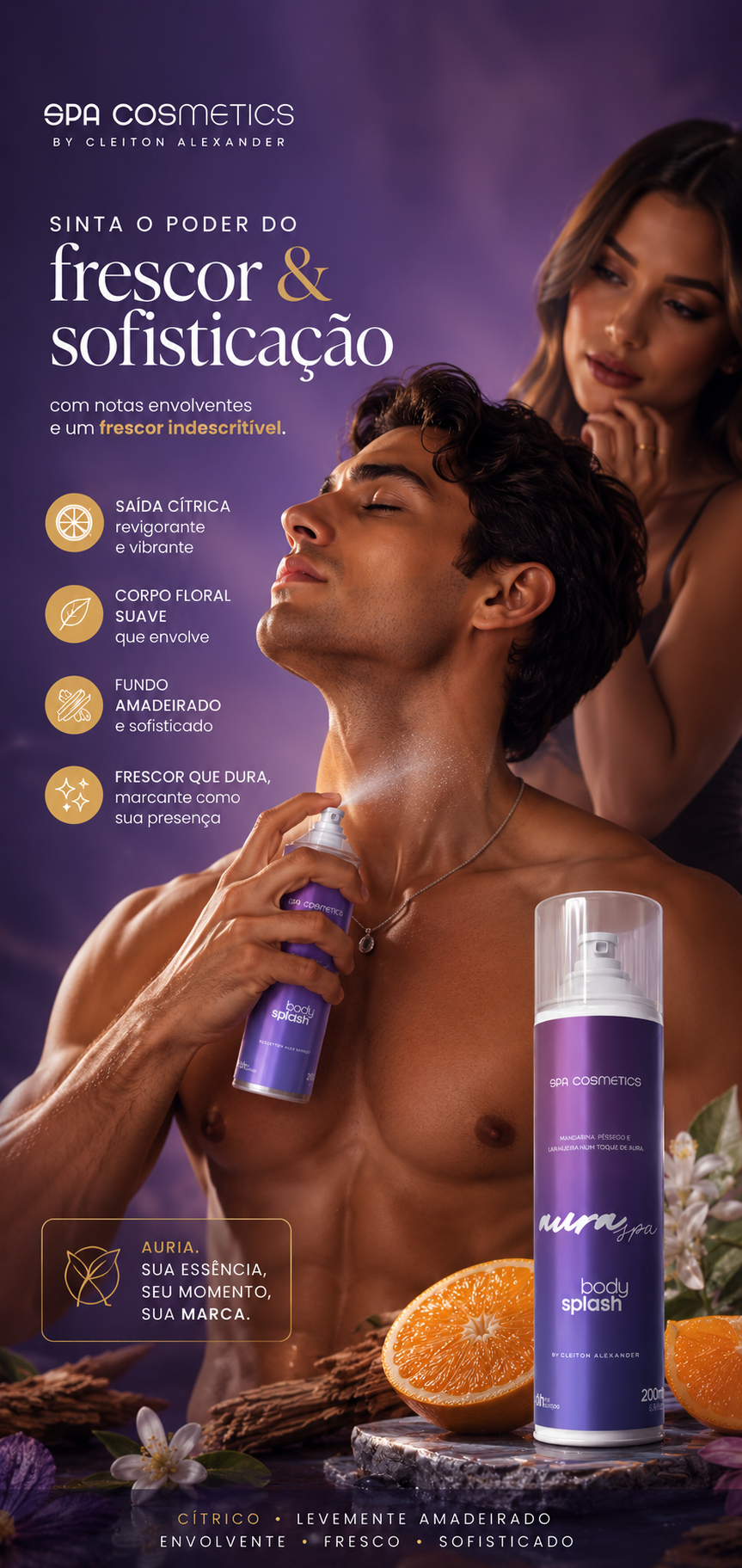 Coleções Body Splash Candy - Áurea - Infinity Shine - Oásis Árabe - Magnific Imagination  - 200ml cada