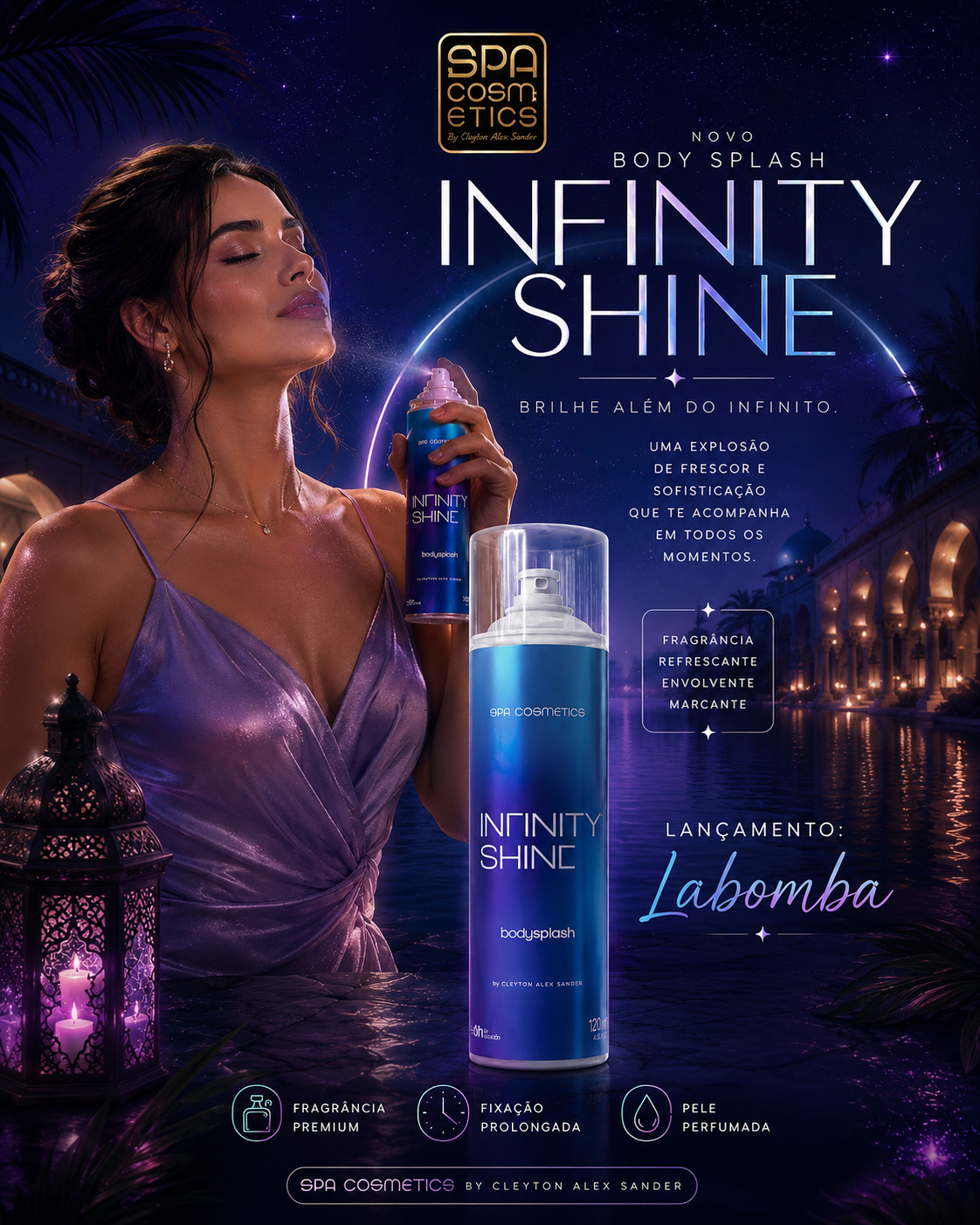 Coleções Body Splash Candy - Áurea - Infinity Shine - Oásis Árabe - Magnific Imagination  - 200ml cada