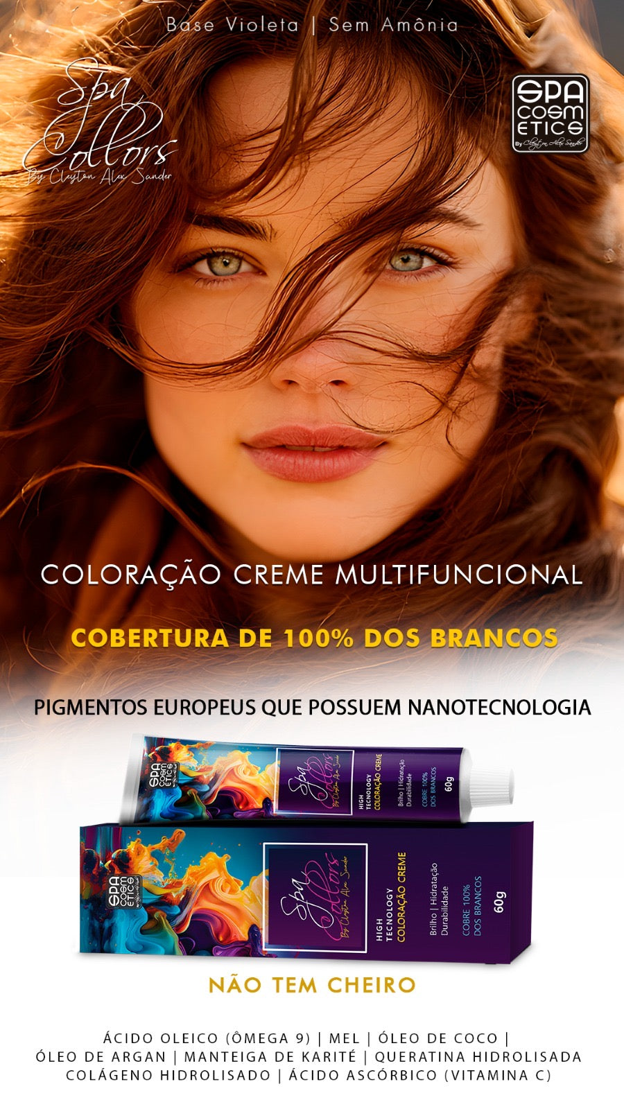 Tinta Spa Cosmetics - 60g (Escolher a cor de acordo com a descrição )