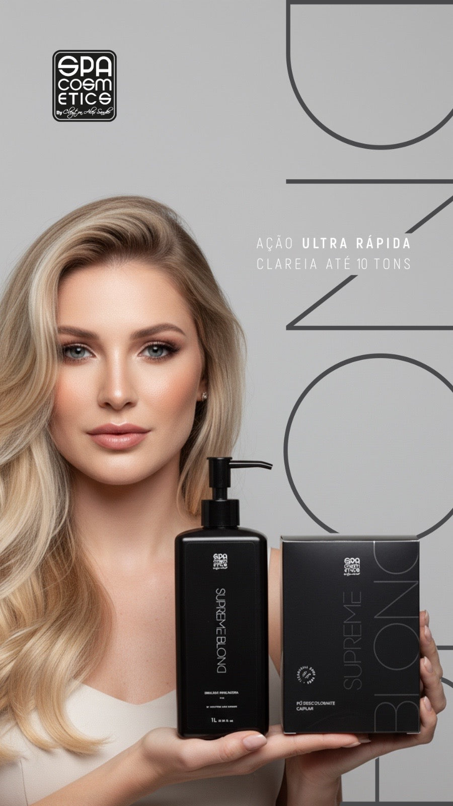 Kit Supremme BLONDER • Descolorante Branco Premium • 500 gr mais Emulsão Reveladora 900 ml ( 35 vl aproximado )