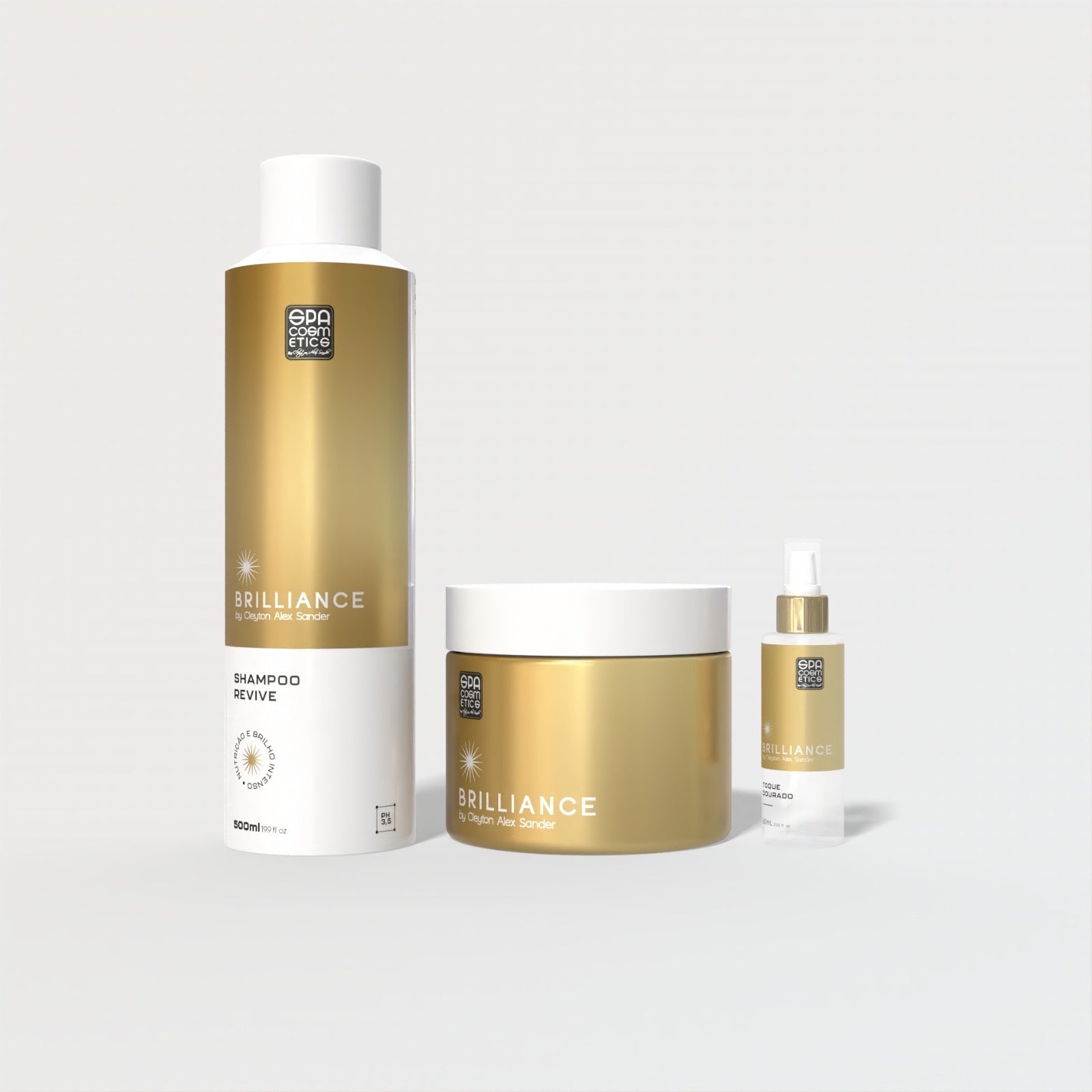 Kit Brilhance - Shampoo 500 ml, Máscara 500 gr & Spray 60 ml