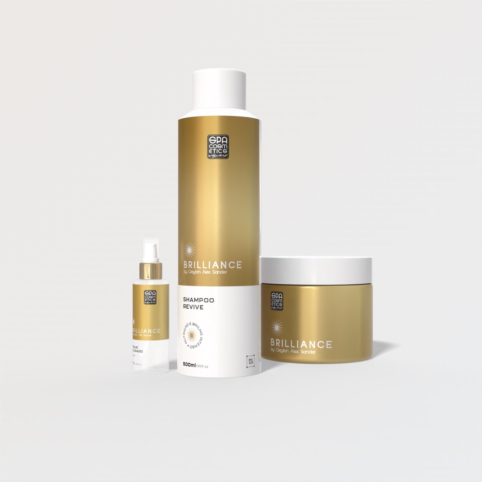 Kit Brilhance - Shampoo 500 ml, Máscara 500 gr & Spray 60 ml