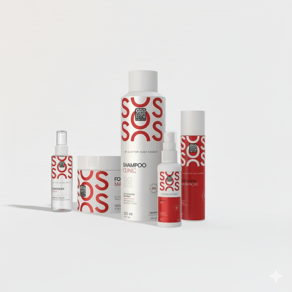 Kit S.O.S Repair - Shampoo , Reconstrutor, Keratin & Máscara E GANHE SURRENDER