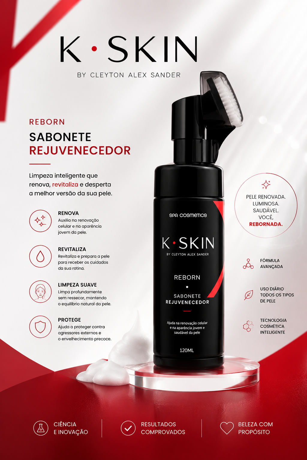 K•Skin Reborn Espuma facial rejuvenescedora 100 ml