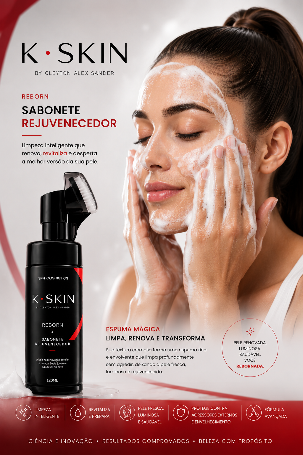 K•Skin Reborn Espuma facial rejuvenescedora 100 ml