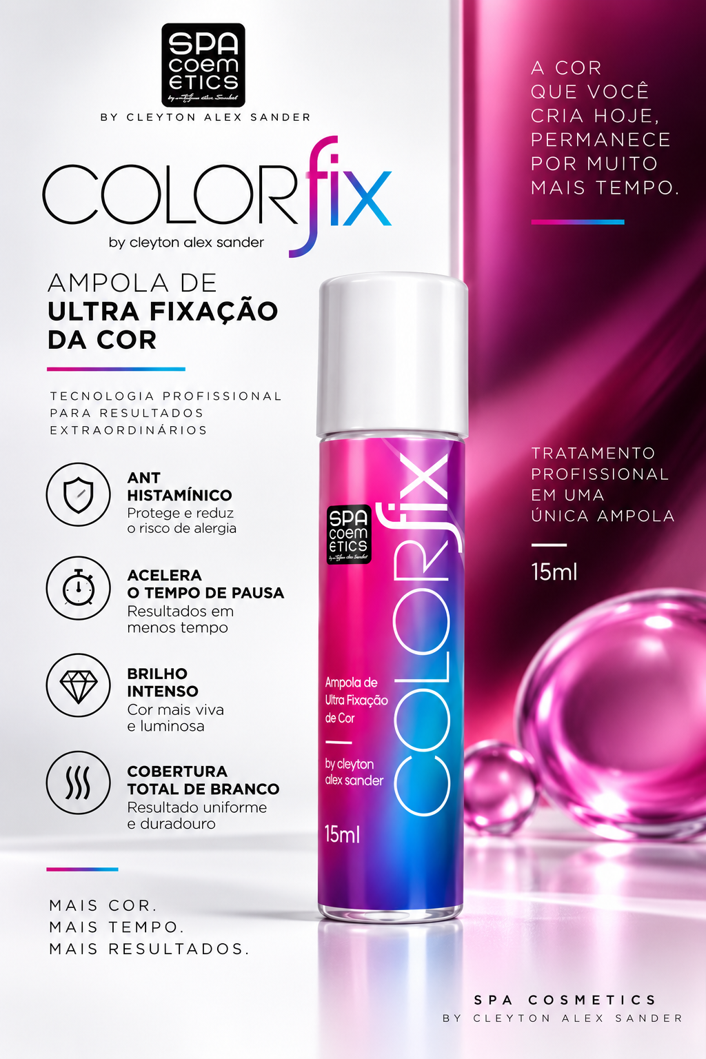 (1 uni )  Ampolas Collor Fix - 15 ml
