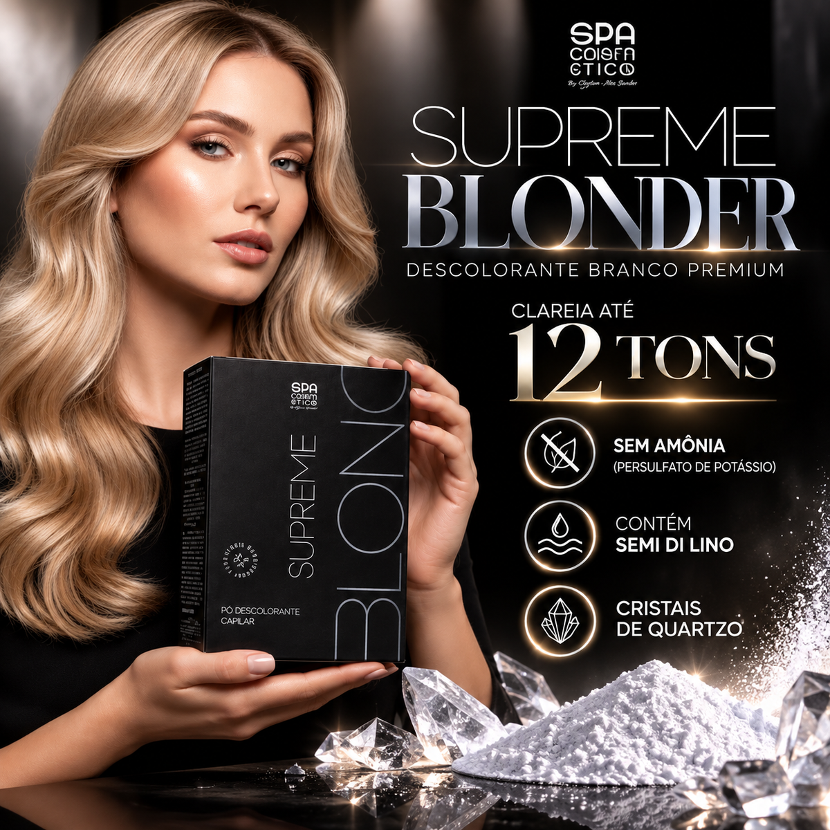 Supremme BLONDER • Descolorante Premium 500 gr • by Cleyton Alex Sander