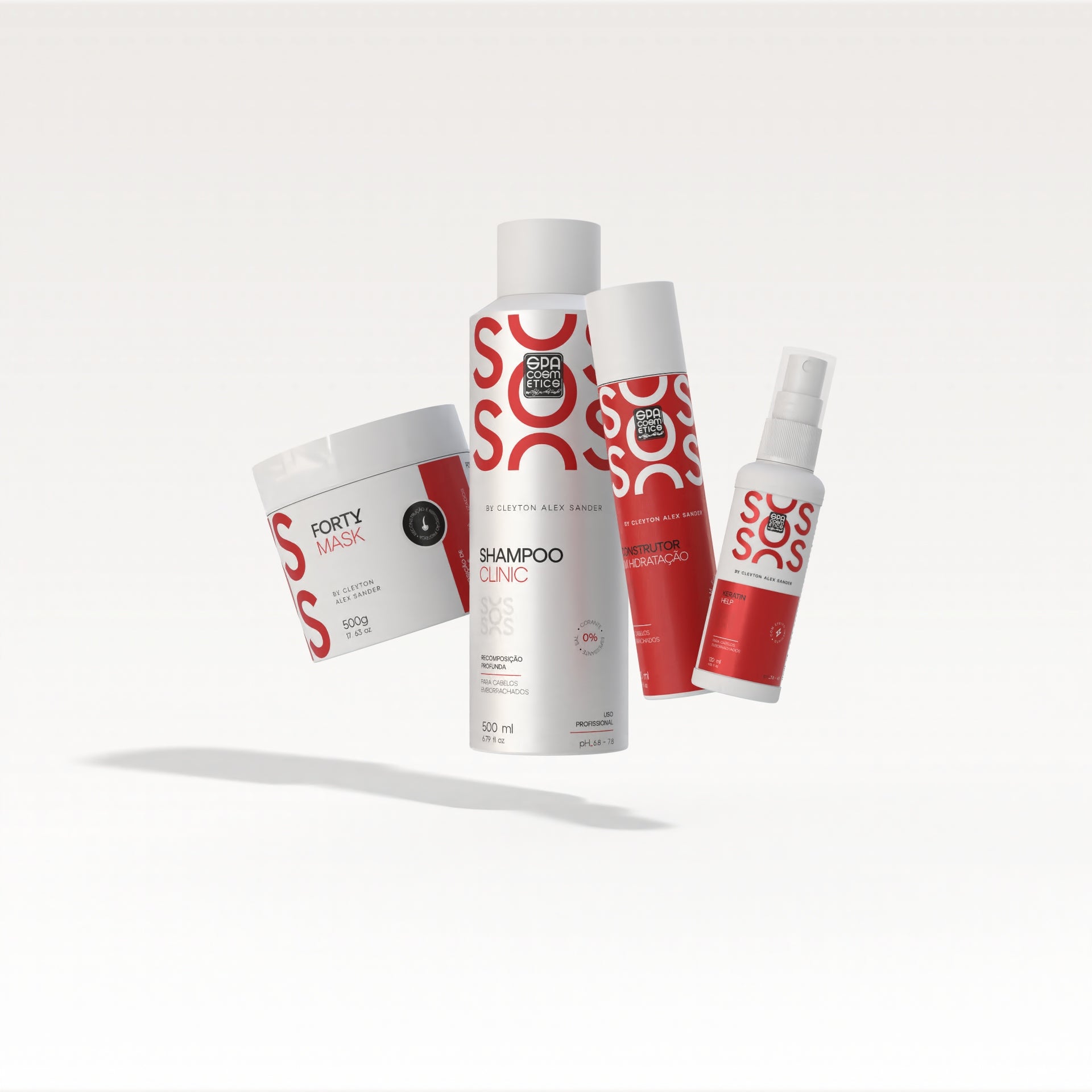 Kit S.O.S Repair - Shampoo , Reconstrutor, Keratin & Máscara