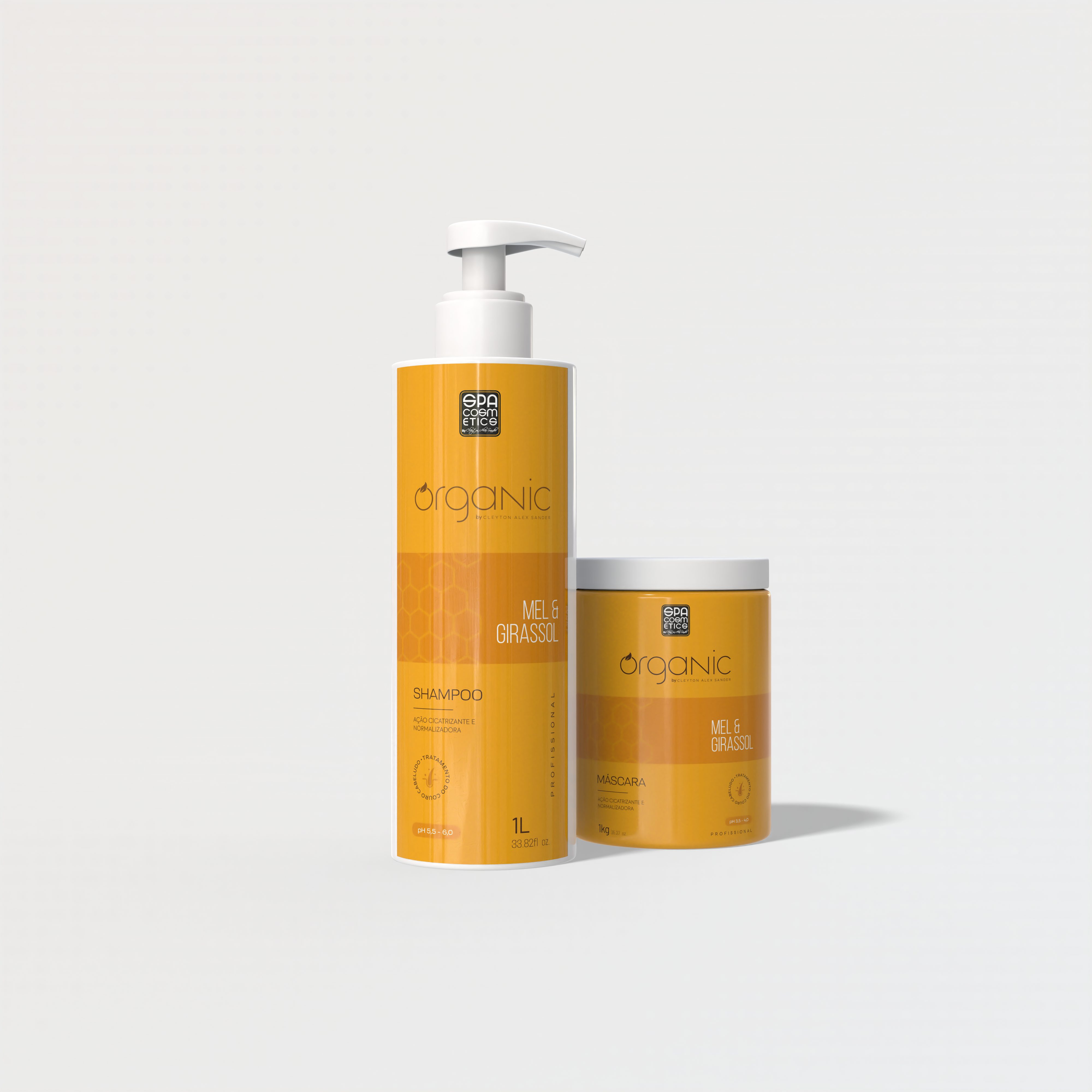 Kit Profissional Mel e Girassol Organic - Shampoo & Máscara